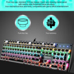 104 Keys Green Shaft RGB Luminous Keyboard Computer Game USB Wired Metal Mechanical Keyboard, Cabel Length:1.5m, Style: Ordinary Version (Black)