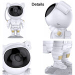 3W Astronaut Starry Sky Laser Projection Lamp USB Starry Night Light(White)