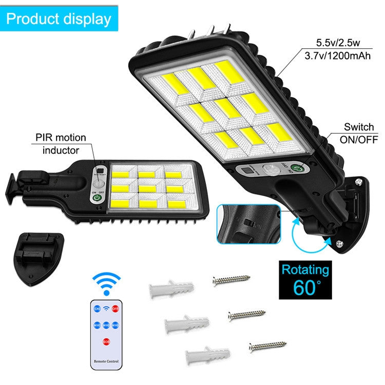 616 Solar Street Light LED Human Body Induction Garden Light, Spec: 28 SMD With Remote Control