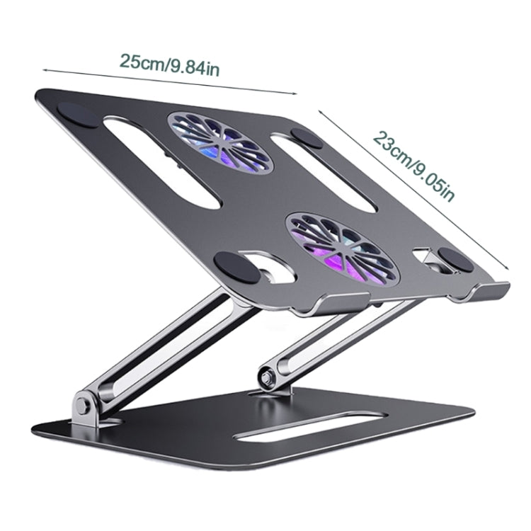 BONERUY P43F Aluminum Alloy Folding Computer Stand Notebook Cooling Stand, Colour: Silver