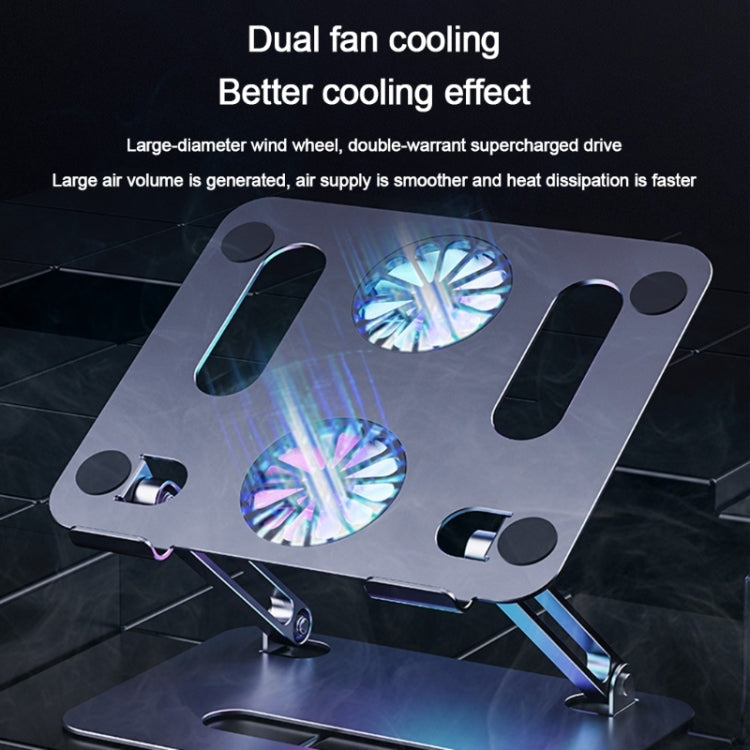 BONERUY P43F Aluminum Alloy Folding Computer Stand Notebook Cooling Stand, Colour: Silver