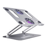 BONERUY P43F Aluminum Alloy Folding Computer Stand Notebook Cooling Stand, Colour: Silver with Type-C Cable