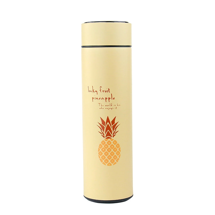 393 Mini Portable Smart Thermos Cup(Yellow Pineapple)