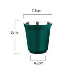 304 Stainless Steel Coffee Capsule Cup Double Insulation Coffee Cup, Style: Large Green