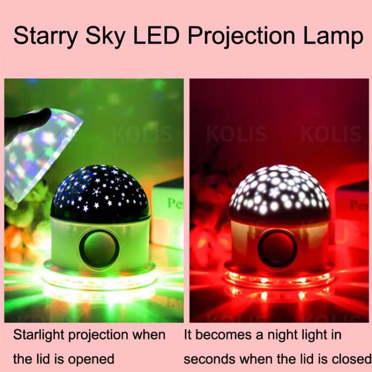 Bluetooth Music Starry Sky LED Projection Lamp, Spec: Remote Control-EU Plug