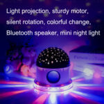 Bluetooth Music Starry Sky LED Projection Lamp, Spec: Remote Control-EU Plug