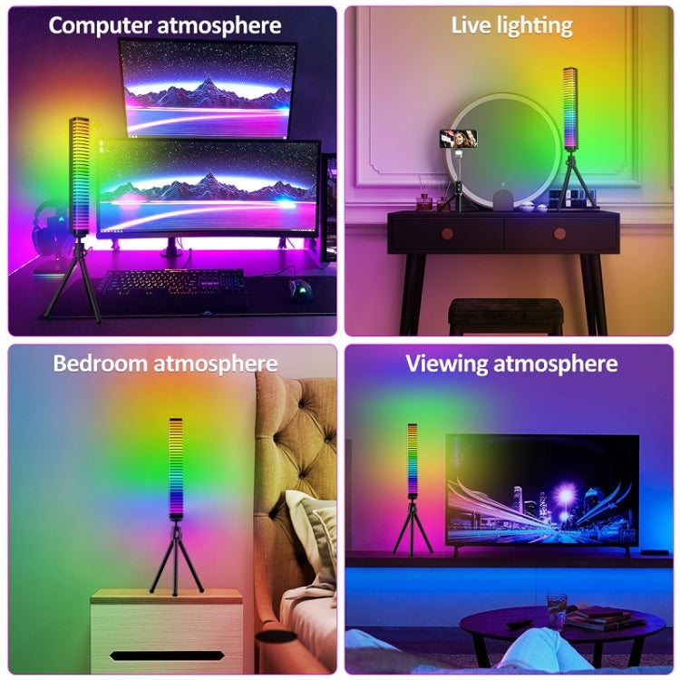 3D Pickup Atmosphere Light Desktop Music Rhythm Lamp, USB Charging