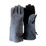 1 Pair JJ2001-1 Oven Microwave Baking Barbecue Insulation Gloves(Dark Grey)