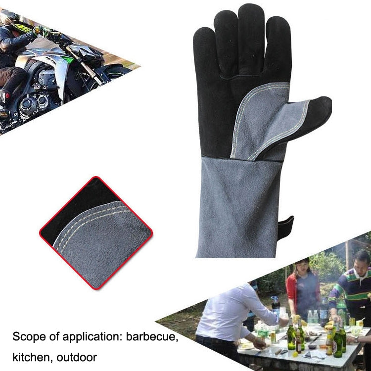 1 Pair JJ2001-1 Oven Microwave Baking Barbecue Insulation Gloves(Dark Grey)