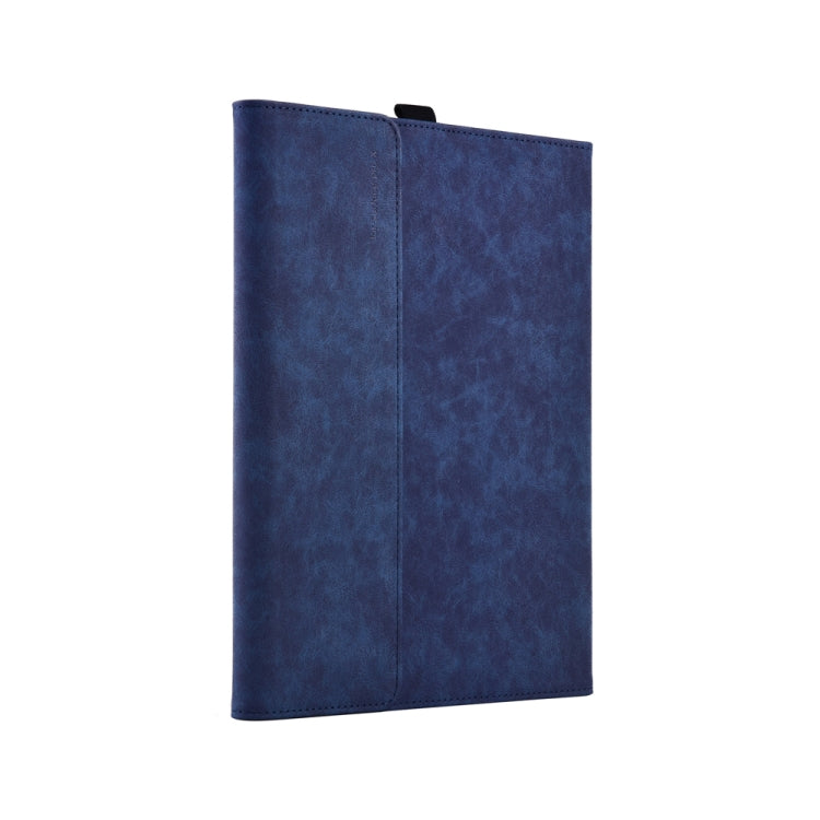 13 inch Leather Tablet Protective Case For Microsoft Surface Pro X, Color: Dark Blue