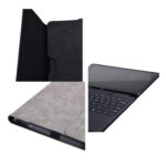 13 inch Leather Tablet Protective Case For Microsoft Surface Pro X, Color: Dark Blue