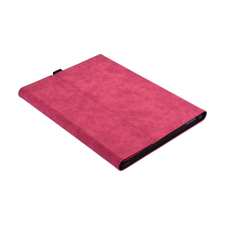 13 inch Leather Tablet Protective Case For Microsoft Surface Pro X, Color: Rose Red