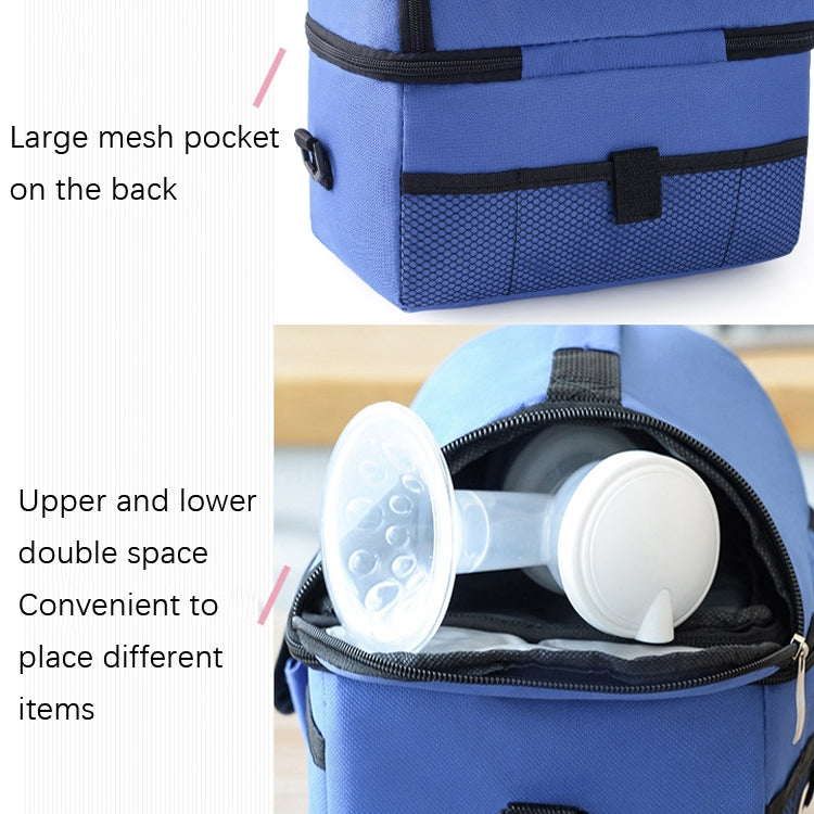 Double Insulation Bag Breast Milk Fresh Bag Bottle Mummy Bag(Grey)