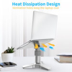 Aluminum Alloy Desktop Raised Shelf Cooling Notebook Bracket(Silver)