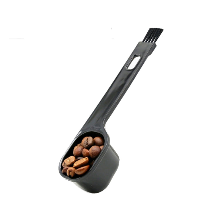 10 PCS Semi-automatic Coffee Machine Cleaning Brush Coffee Bean Spoon(Black)