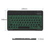 78 Keys 10 Inch RGB Colorful Backlit Bluetooth Keyboard For Mobile Phone / Tablet(Black)