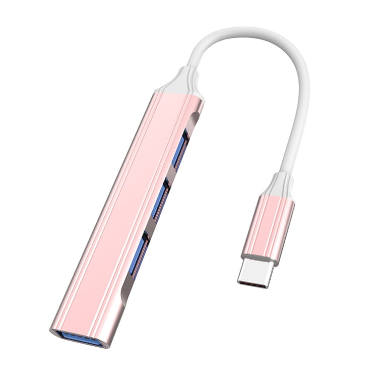 2 PCS Multifunctional Expanded Docking, Spec: Type-C/USB-C 3.0 (Pink)