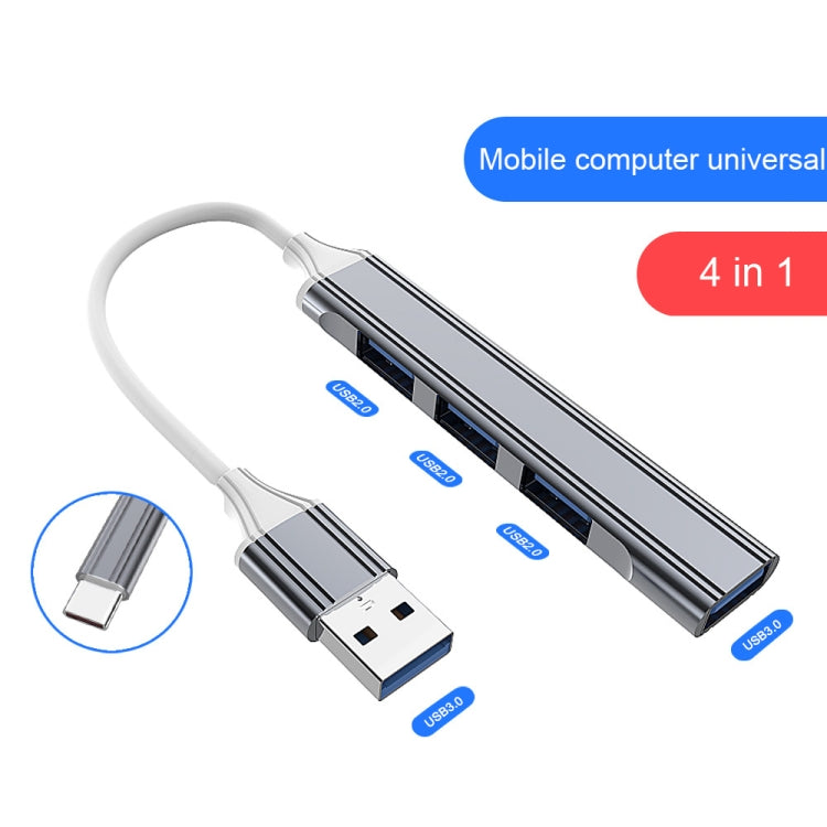 2 PCS Multifunctional Expanded Docking, Spec: USB 3.0 (Gray)