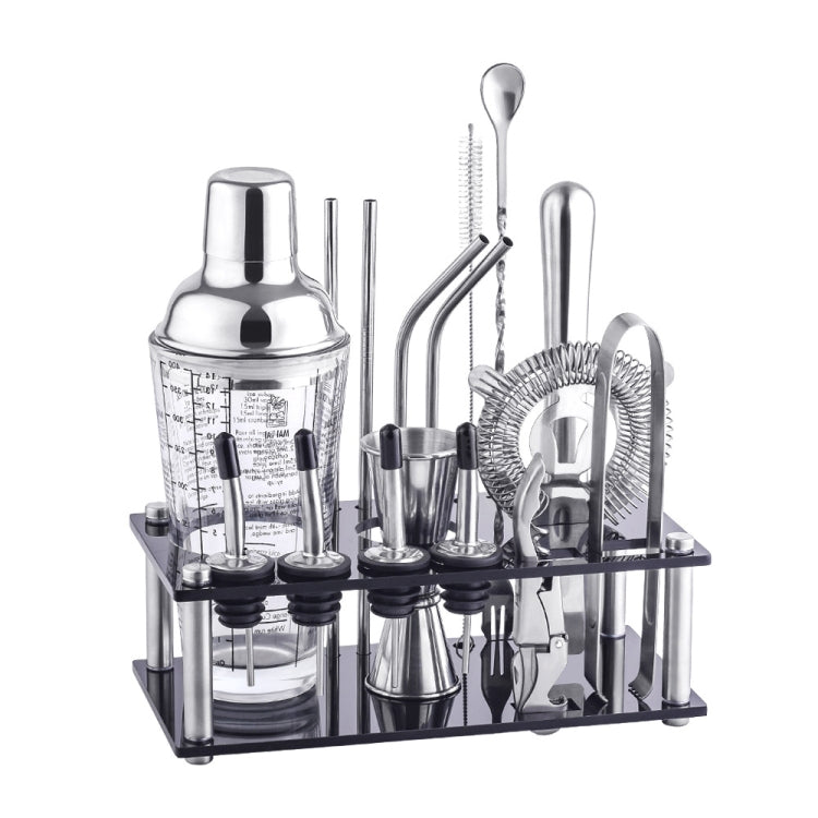 17 in 1 400ml Glass Shaker with Graduated Shaker Set(K17-3)