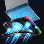 CoolCold  Five Fans 2 USB Ports Laptop Cooler Gaming Notebook Cool Stand,Version: Basic Edition