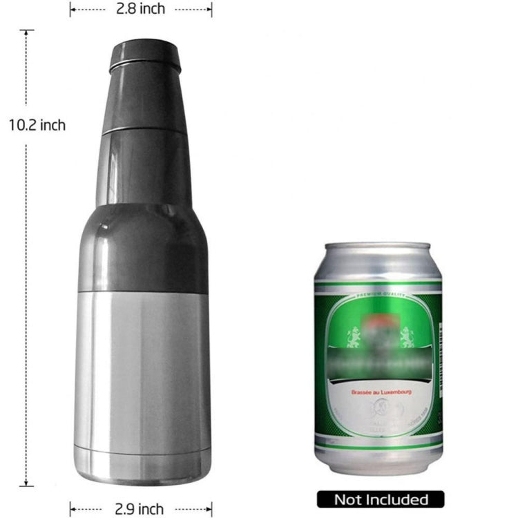 12oz 304 Stainless Steel Vacuum Insulated Thermal Cups For Can Beer Cooler(Stainless Steel Color)