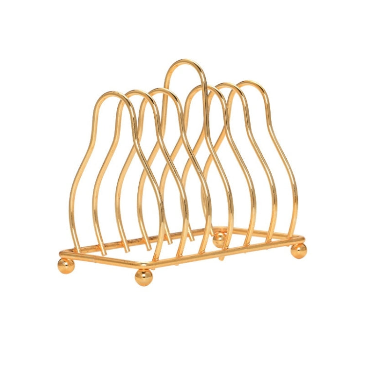 2 PCS Home Kitchen Small Bowls Dish Storage Drain Rack(Gold)