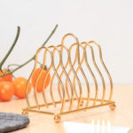 2 PCS Home Kitchen Small Bowls Dish Storage Drain Rack(Gold)