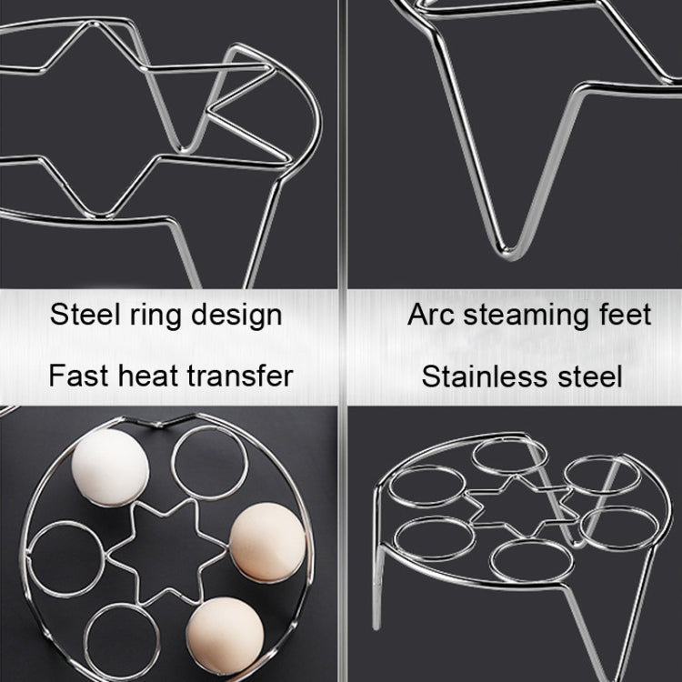 2 PCS Kitchen Stainless Steel Steamed Egg Rack, Style: 4.0 Line 13 Holes