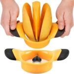 2 PCS Cutting Fruit Tool Stainless Steel Mango Splitter(Yellow)