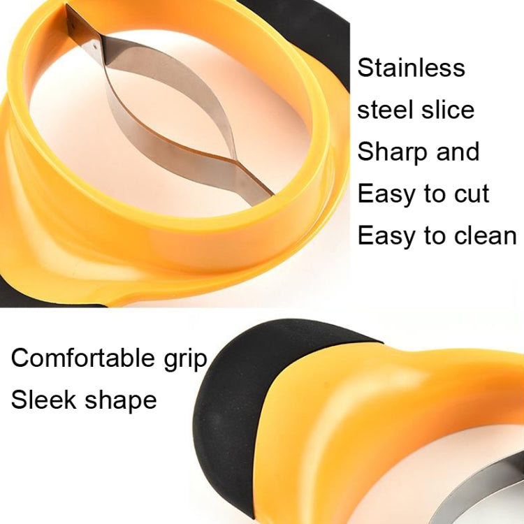 2 PCS Cutting Fruit Tool Stainless Steel Mango Splitter(Yellow)