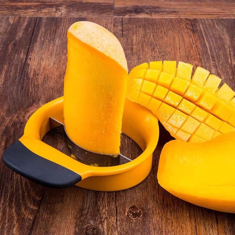 2 PCS Cutting Fruit Tool Stainless Steel Mango Splitter(Yellow)