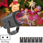 8W Christmas Colorful Rotating Laser Atmosphere Light Random Pattern Delivery EU Plug with 6 Cards