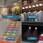 6 Light 2 Remote Set 13-colour Remote Control Ambient Light Cabinet Touch Hockey Night Light