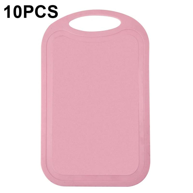 10 PCS Plastic Anti-Slip Kitchen Cutting Board(No. 1 Pink)