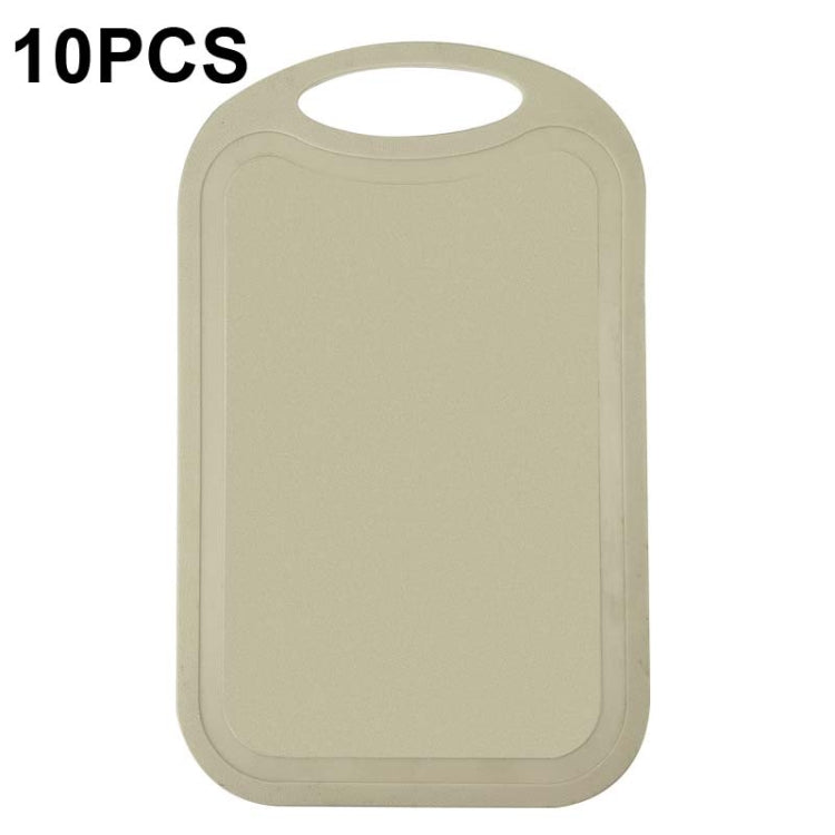 10 PCS Plastic Anti-Slip Kitchen Cutting Board(No. 1 Beige)