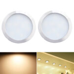 2 PCS 2W DC12V 18LED Cabinet Lights Showcase Lights,Spec: DuPont Terminal-Side Outlet(Warm Light 3000K)