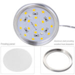 2 PCS 2W DC12V 18LED Cabinet Lights Showcase Lights,Spec: DuPont Terminal-Side Outlet(Warm Light 3000K)