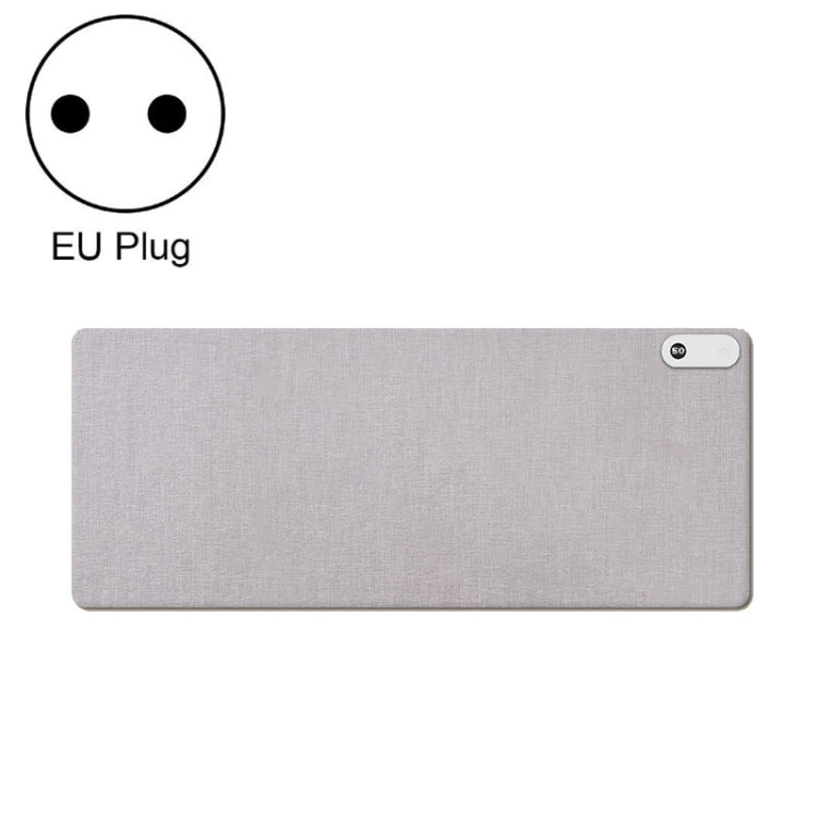 150W  80x33cm Heated Mouse Pad Digital Display Adjustable Hand Warmer Desk Pad 220V EU Plug Gray
