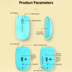 811 3 Keys Laptop Mini Wireless Mouse Portable Optical Mouse, Spec: Charging Version (Blue)