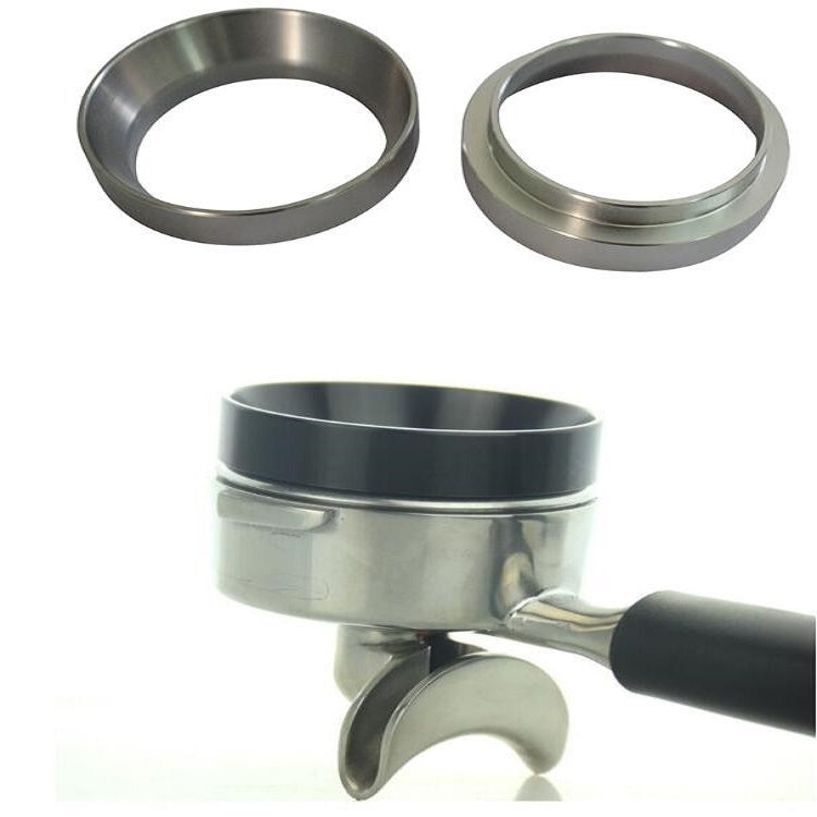 2 PCS Coffee Machine Powder Picker Powder Ring Anti-flying Powder Quantitative Ring Espresso 58mm without Magnetic Machine Accessories, Specification:58mm(Silver)