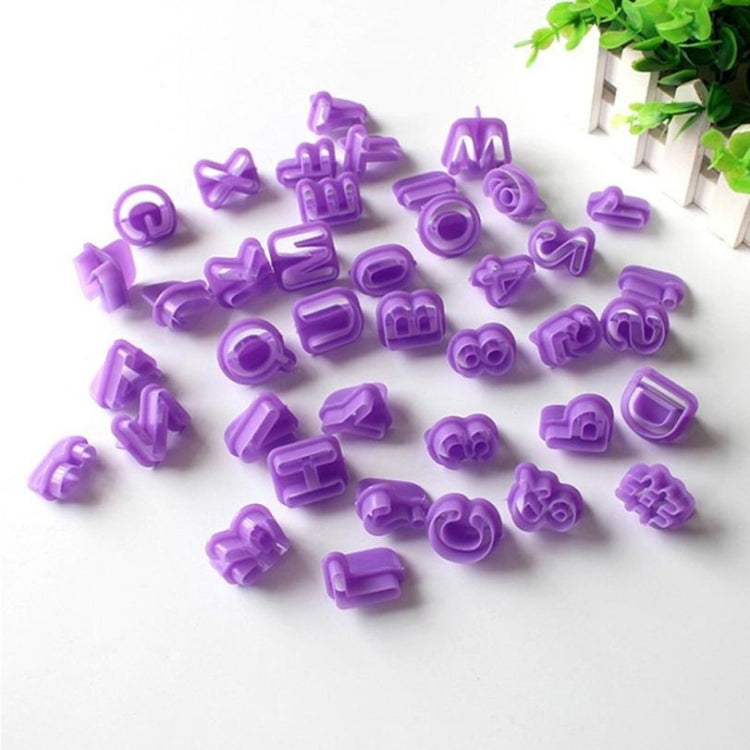 2 PCS Alphanumeric Plastic Cookie Molds Symbol Fondant Cake Decorative Printing Molds