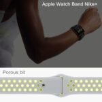 For Apple Watch Series 7 41mm / 6 & SE & 5 & 4 40mm / 3 & 2 & 1 38mm Fashionable Classical Silicone Sport Watch Band (Black Green)