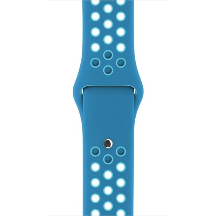 For Apple Watch Series 7 41mm / 6 & SE & 5 & 4 40mm / 3 & 2 & 1 38mm Fashionable Classical Silicone Sport Watch Band(Blue)