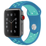 For Apple Watch Series 7 41mm / 6 & SE & 5 & 4 40mm / 3 & 2 & 1 38mm Fashionable Classical Silicone Sport Watch Band(Blue)