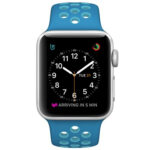 For Apple Watch Series 7 41mm / 6 & SE & 5 & 4 40mm / 3 & 2 & 1 38mm Fashionable Classical Silicone Sport Watch Band(Blue)