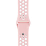 For Apple Watch Series 7 41mm / 6 & SE & 5 & 4 40mm / 3 & 2 & 1 38mm Fashionable Classical Silicone Sport Watch Band (Pink White)