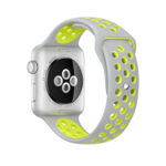 For Apple Watch Series 7 41mm / 6 & SE & 5 & 4 40mm / 3 & 2 & 1 38mm Fashionable Classical Silicone Sport Watch Band(Grey Yellow)